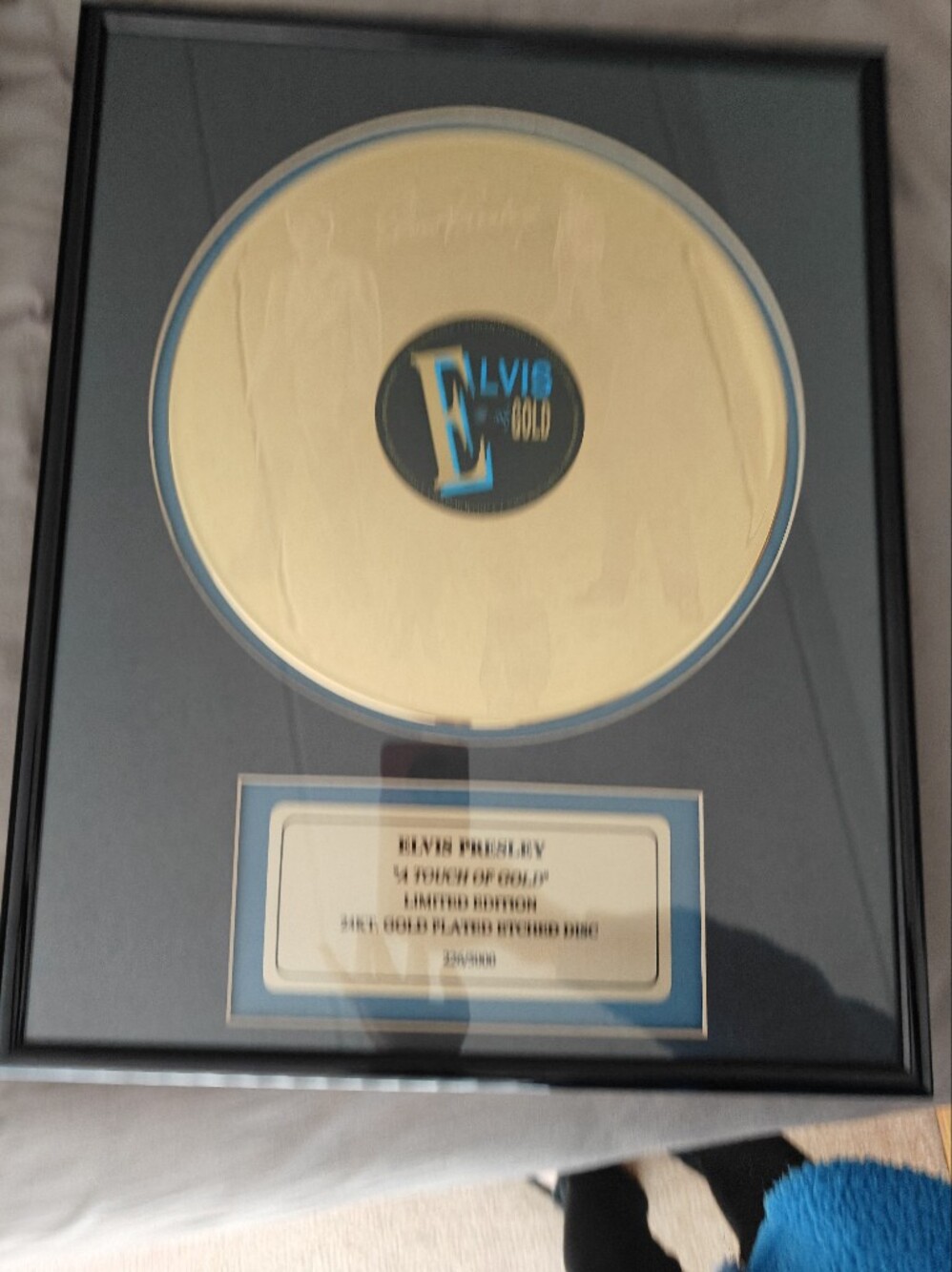 Elvis Presley A Touch Of Gold 24KT Gold Plated Disc Limited Edition